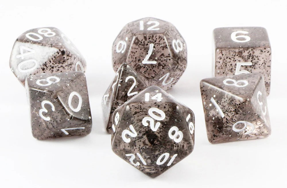 Mini RPG Dice Set: Ethereal Black | Game Grid - Logan
