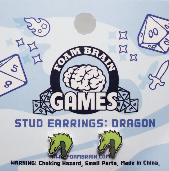 Stud Earrings: Dragon | Game Grid - Logan