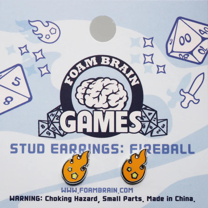 Stud Earrings: Fireball | Game Grid - Logan