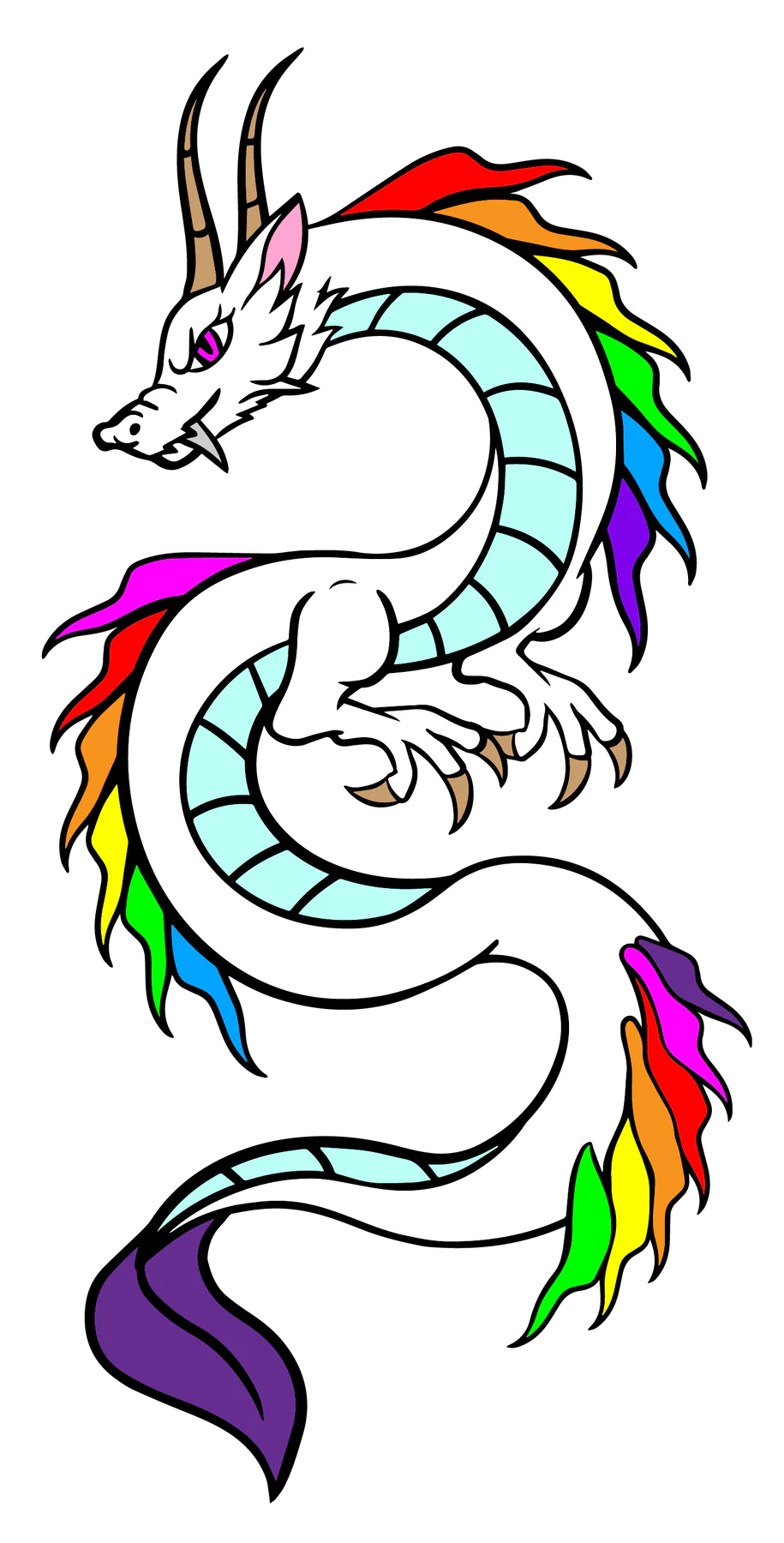 Enamel Pin: Pride Dragon - Rainbow | Game Grid - Logan