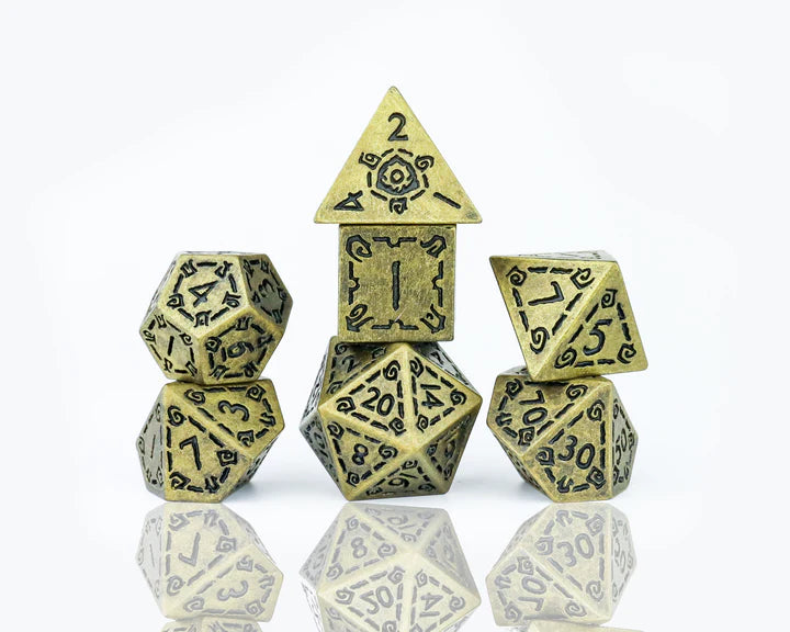 Sirius Dice: Illusory Metal - Gold RPG set | Game Grid - Logan