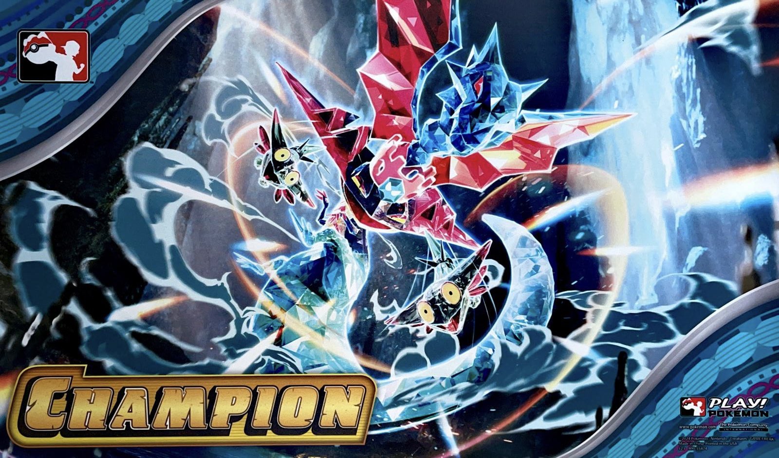 Pokemon Playmat: League Cup Champion "Tera Dragapult" | Game Grid - Logan