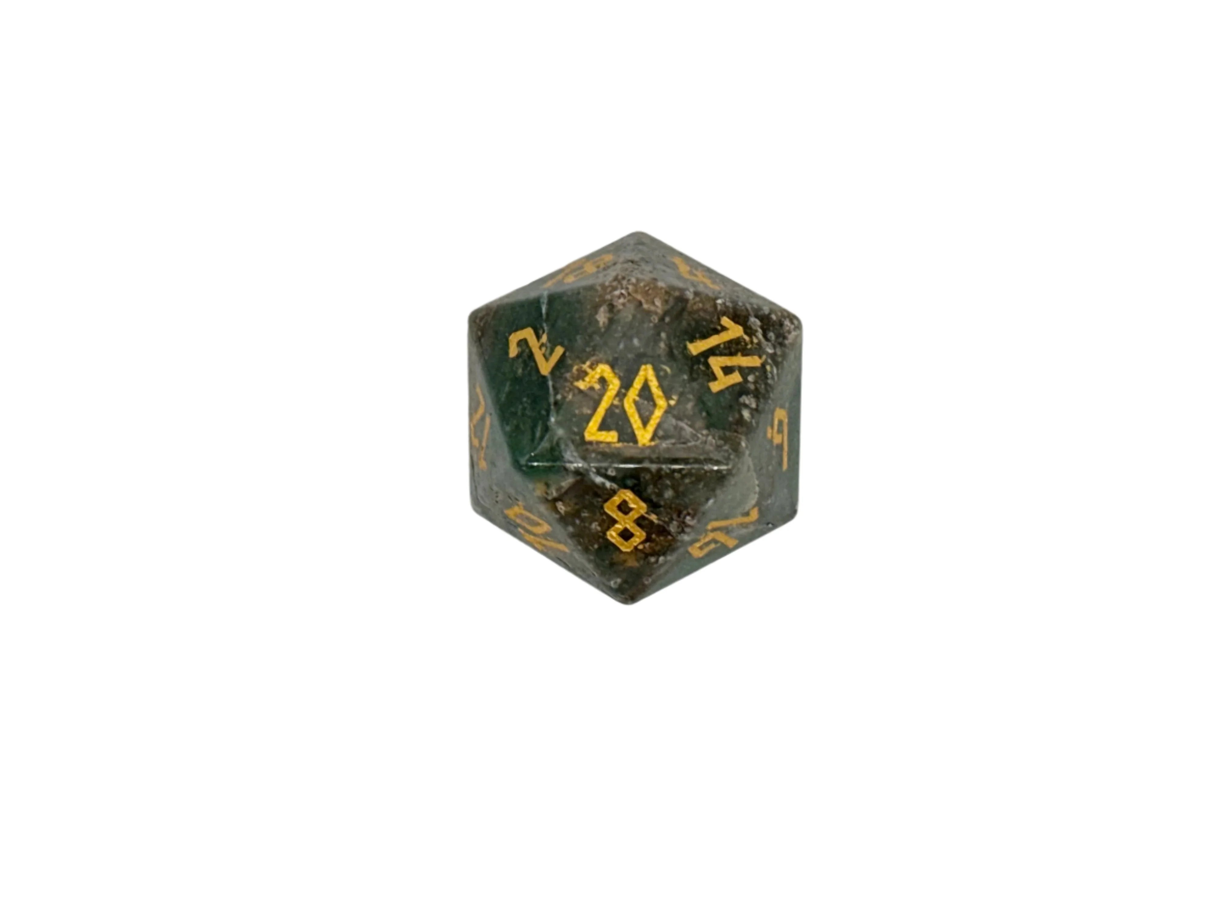 30MM Gemstone D20 Boulder: Blue Labradorite | Game Grid - Logan