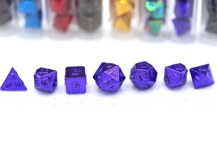 10mm Mini RPG Dice set: Purple | Game Grid - Logan