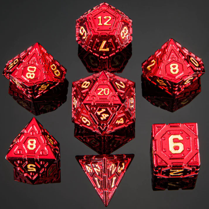 Star Map Metal Dice: Red w/Gold | Game Grid - Logan