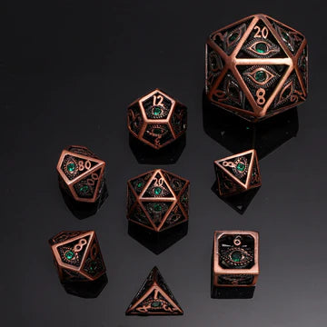 Mini-Dragon's  Eye Hollow Dice set Emerald Green Gems | Game Grid - Logan