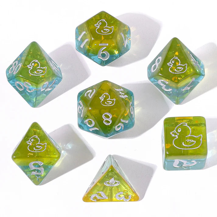 Rubber Ducky Resin Polyhedral Dice Set | Game Grid - Logan