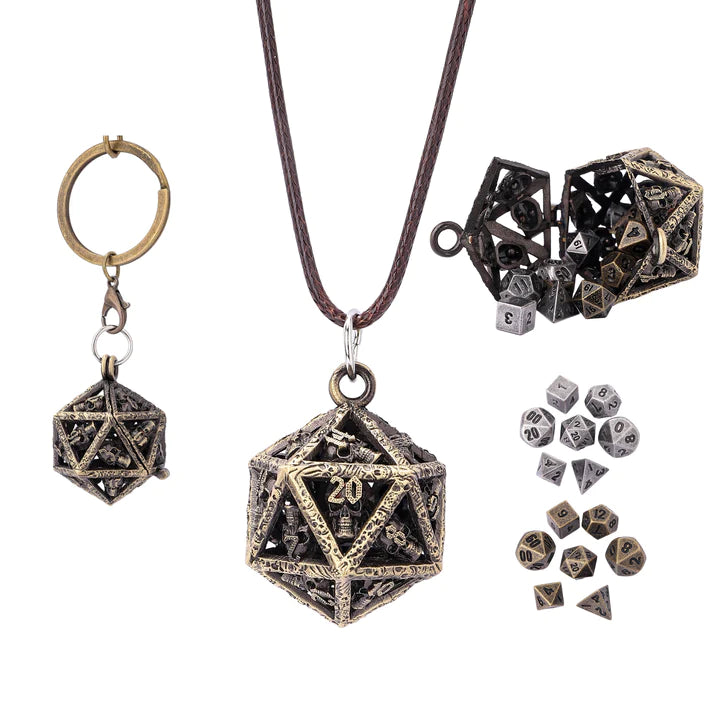 Grimskull's D20 Locket Gift Set: Ancient Gold | Game Grid - Logan