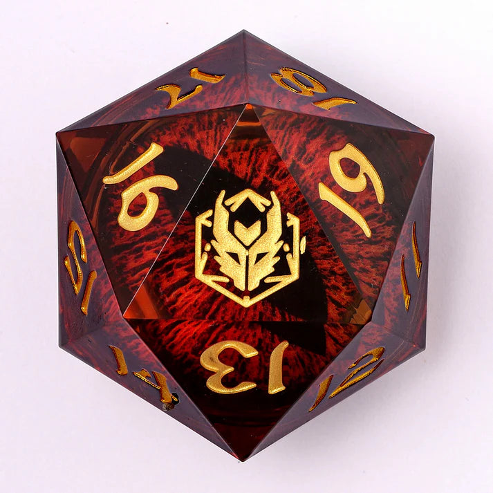 55mm Sharp Edged D20: Always Watching Blood Eye | Game Grid - Logan