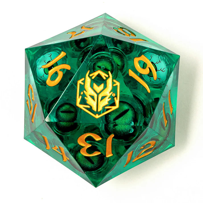 55mm Sharp Edged D20: Eye Gunk | Game Grid - Logan