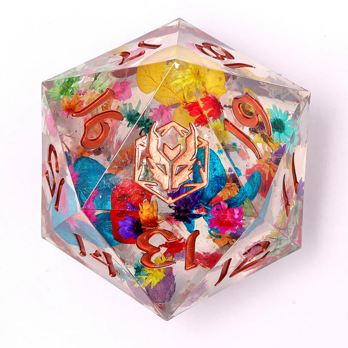 55mm Sharp Edged D20: Eternal Garden | Game Grid - Logan