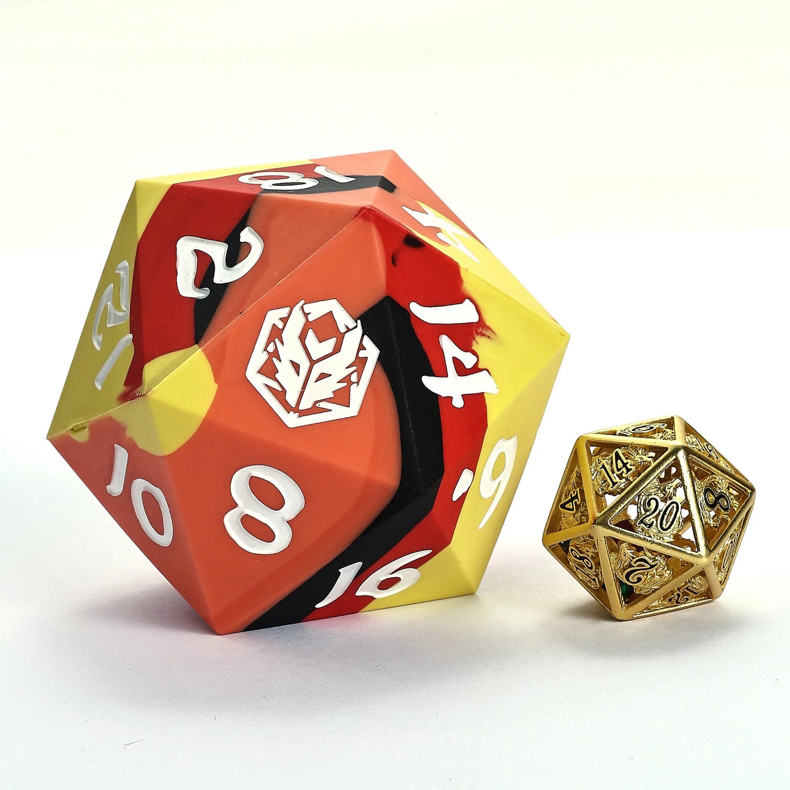 55mm Chonk Rubber D20: Fireball | Game Grid - Logan