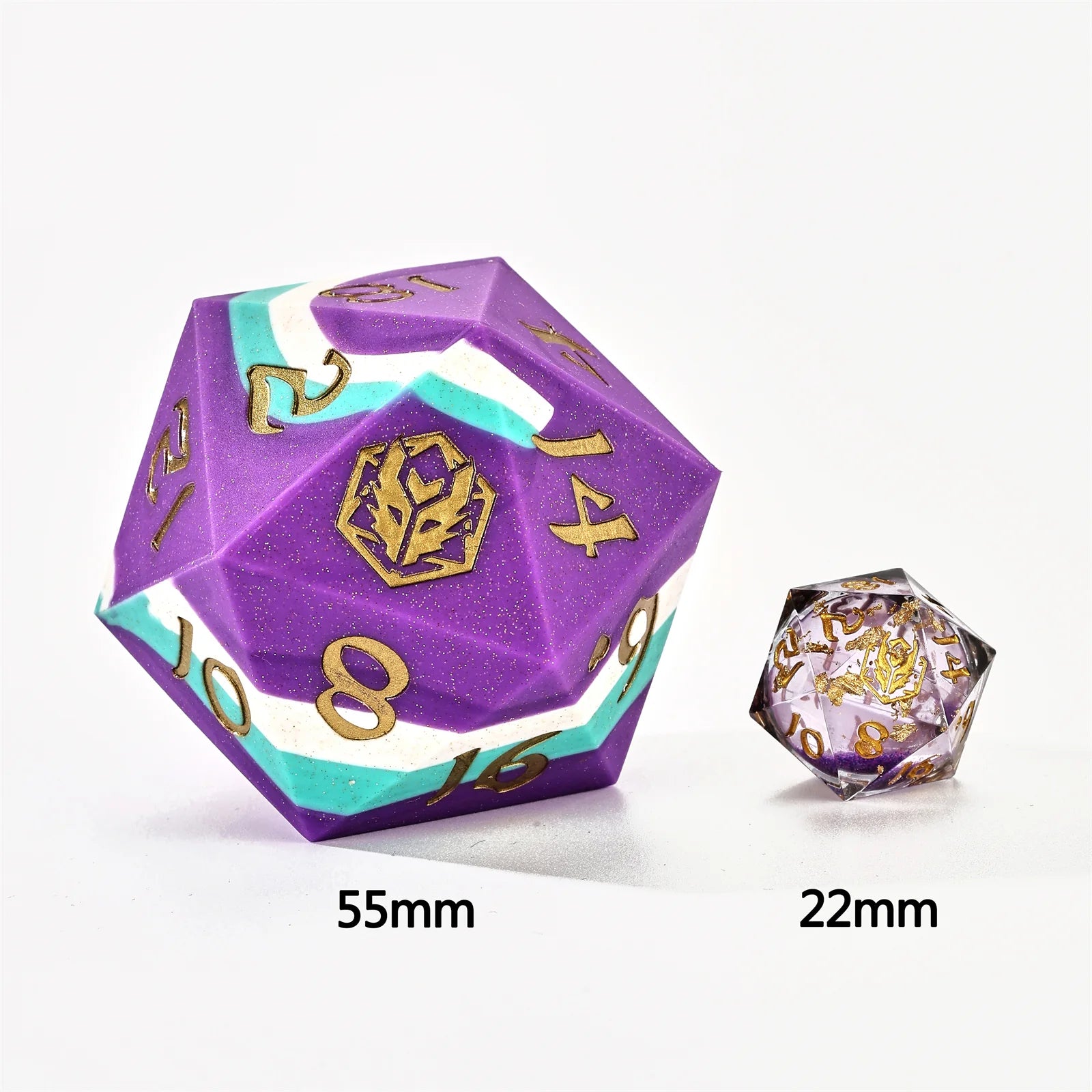 55mm Chonk Rubber D20: Celestial Gleam | Game Grid - Logan