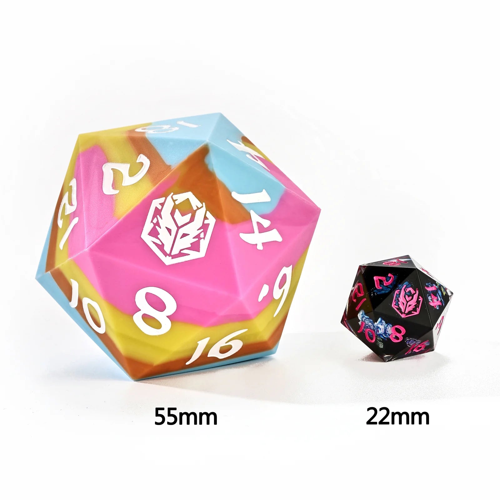 55mm Chonk Rubber D20: Radiant Whispers | Game Grid - Logan