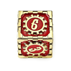 35mm Fidget D6: Emberforge - Red & Gold | Game Grid - Logan