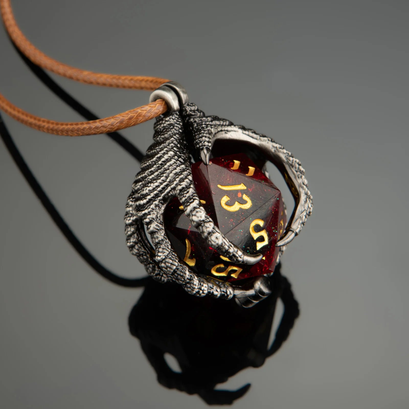 Dragon Claw Necklace with D20: Gold | Game Grid - Logan