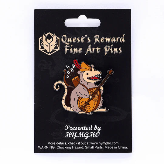 Enamel Pin: Opossum Bard | Game Grid - Logan