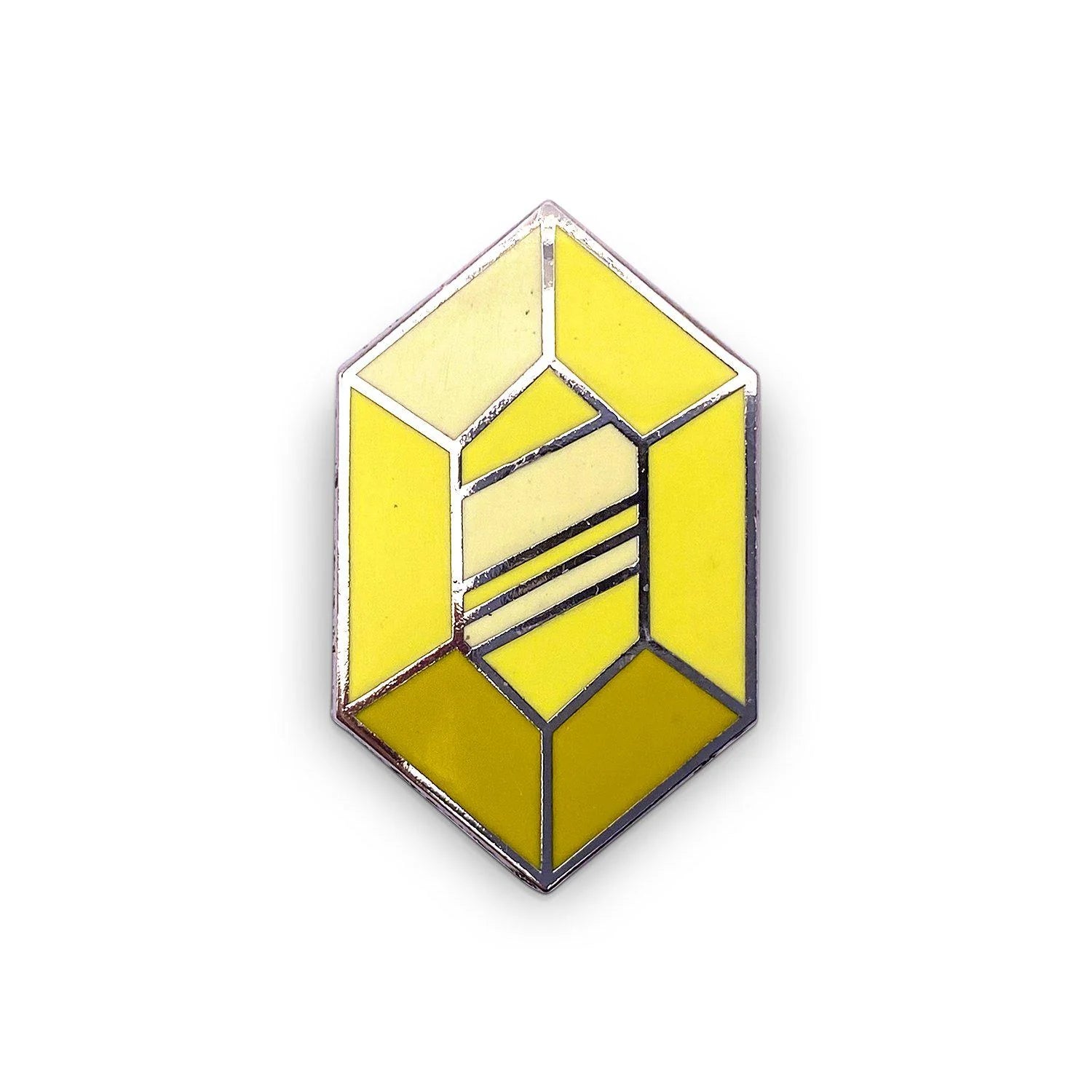 Enamel Pin: Yellow Gem | Game Grid - Logan