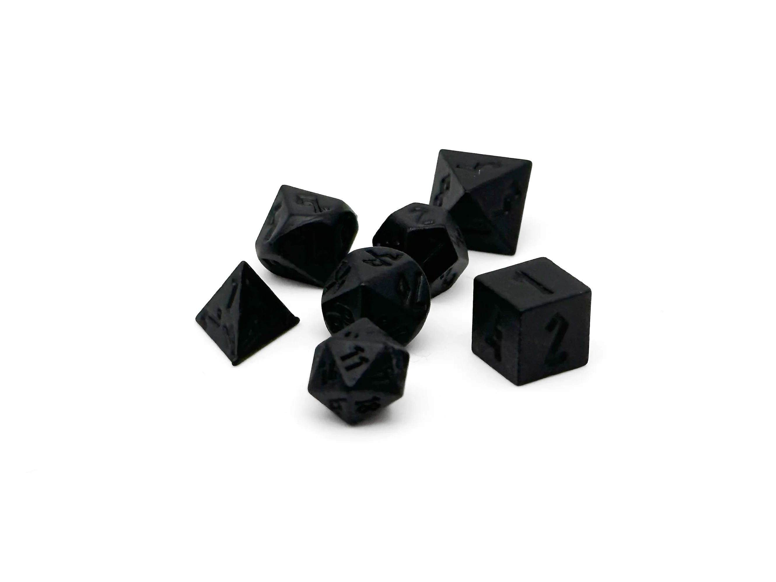 Pixie Mini Metal Dice Set: Black | Game Grid - Logan