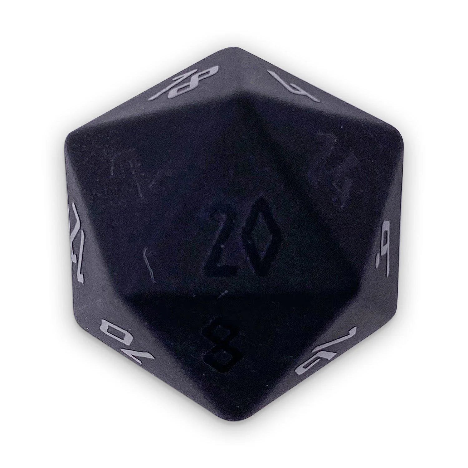 30MM Gemstone D20 Boulder: Obsidian | Game Grid - Logan