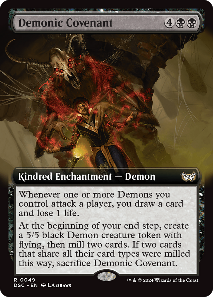 Demonic Covenant (Extended Art) [Duskmourn: House of Horror Commander] | Game Grid - Logan