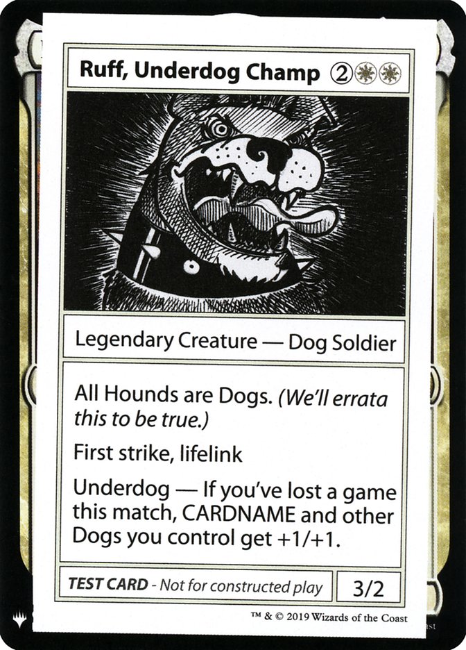 Ruff, Underdog Champ [Mystery Booster Playtest Cards] | Game Grid - Logan