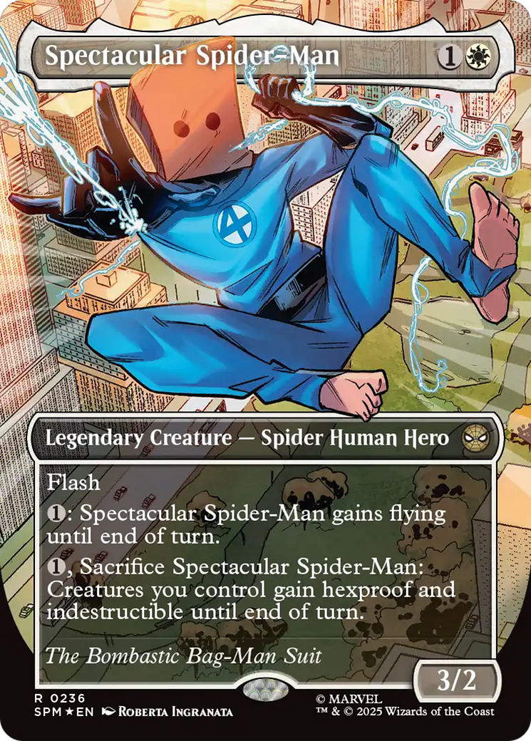 Spectacular Spider-Man (0236) (Borderless) (Textured Foil) [Marvel's Spider-Man] | Game Grid - Logan