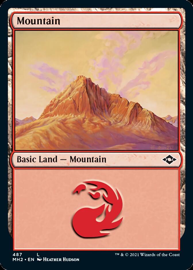 Mountain (487) (Foil Etched) [Modern Horizons 2] | Game Grid - Logan