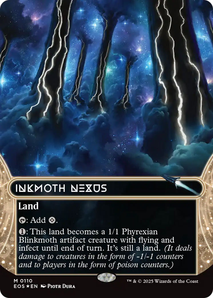 Inkmoth Nexus (0110) (Borderless) (Galaxy Foil) [Edge of Eternities: Stellar Sights] | Game Grid - Logan