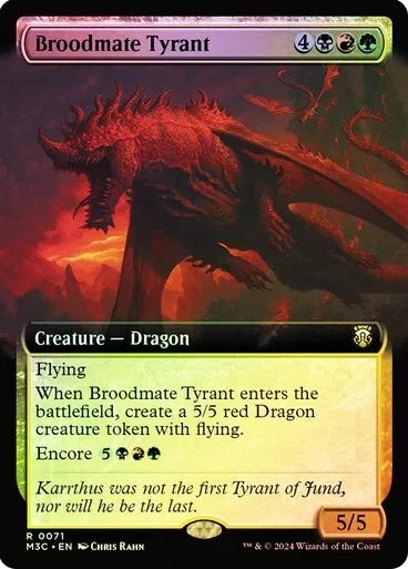 Broodmate Tyrant (Extended Art) (Ripple Foil) [Modern Horizons 3 Commander] | Game Grid - Logan