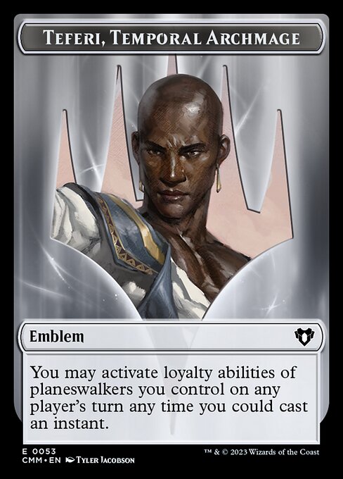 Human Soldier // Emblem - Teferi, Temporal Archmage Double-Sided Token [Commander Masters Tokens] | Game Grid - Logan