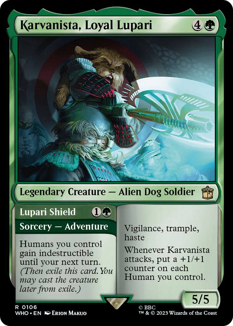 Karvanista, Loyal Lupari // Lupari Shield [Doctor Who] | Game Grid - Logan