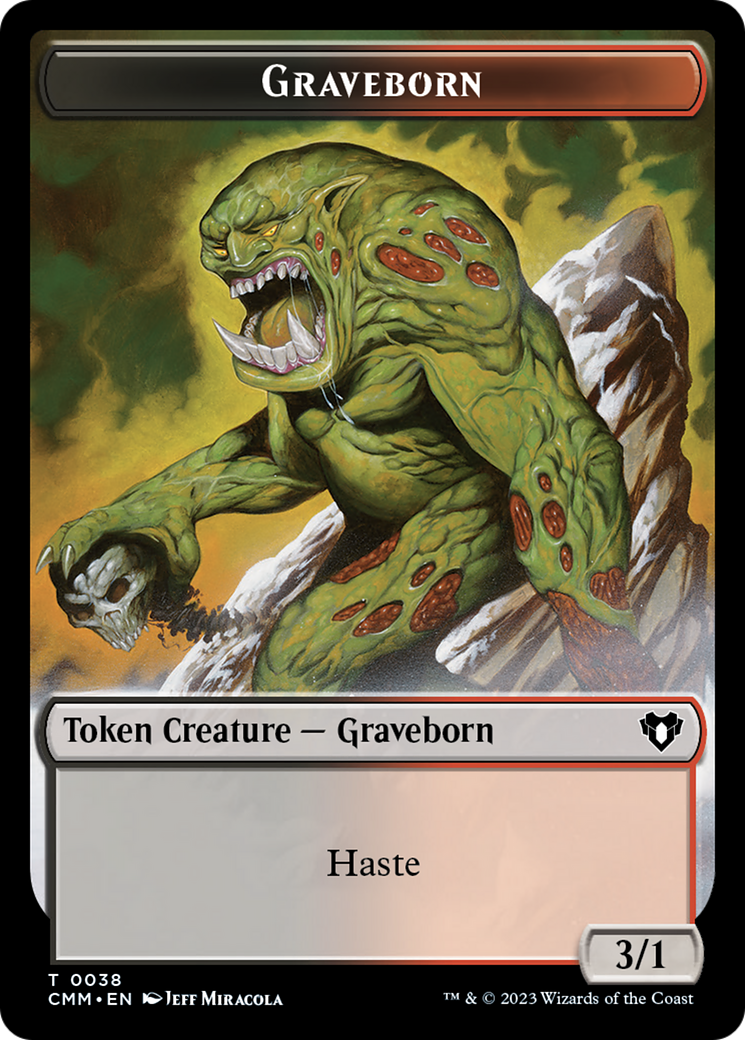 Spirit (0010) // Graveborn Double-Sided Token [Commander Masters Tokens] | Game Grid - Logan