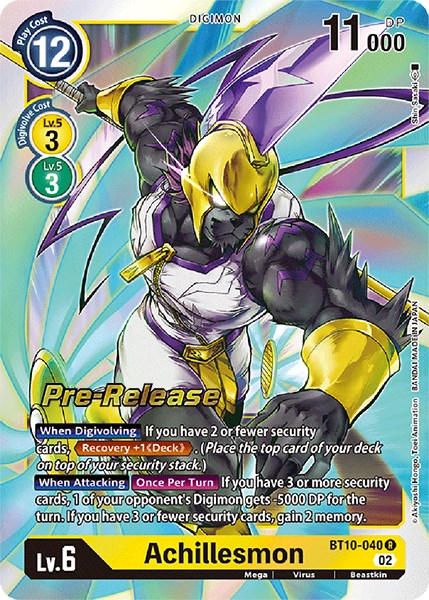 Achillesmon [BT10-040] [Xros Encounter Pre-Release Cards] | Game Grid - Logan