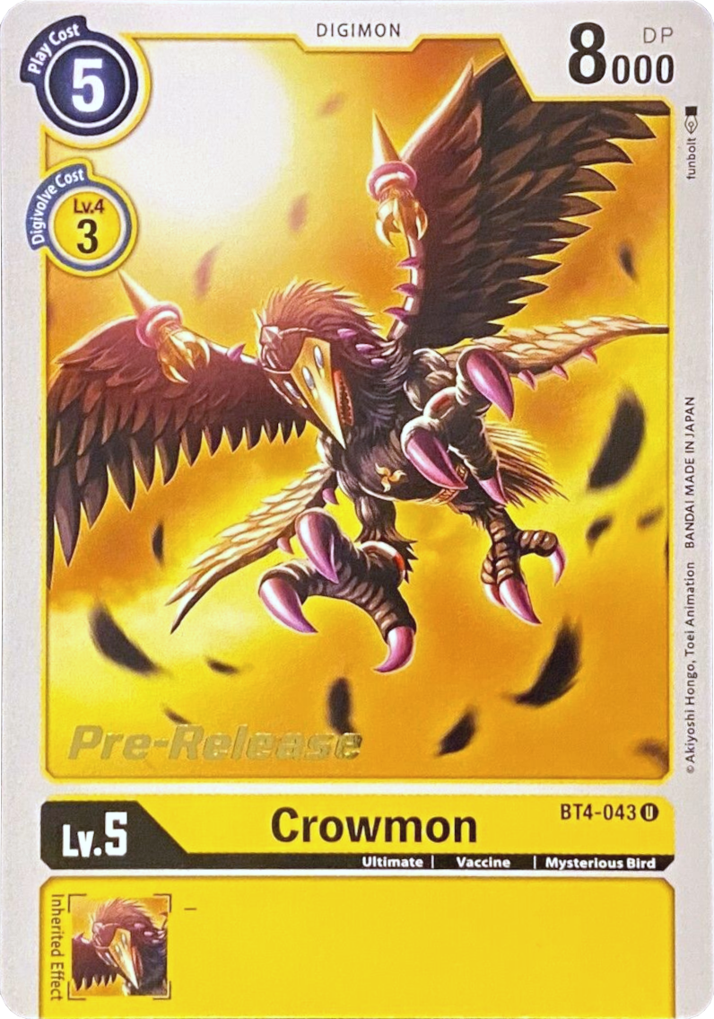 Crowmon [BT4-043] [Great Legend Pre-Release Promos] | Game Grid - Logan