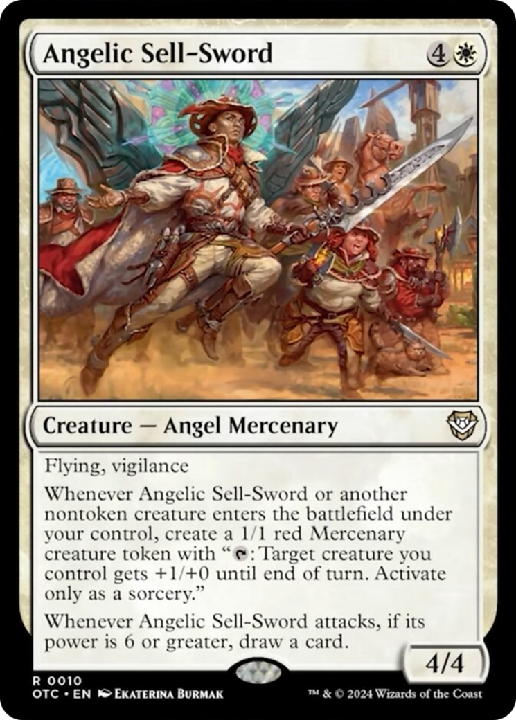 Angelic Sell-Sword [Outlaws of Thunder Junction Commander] | Game Grid - Logan