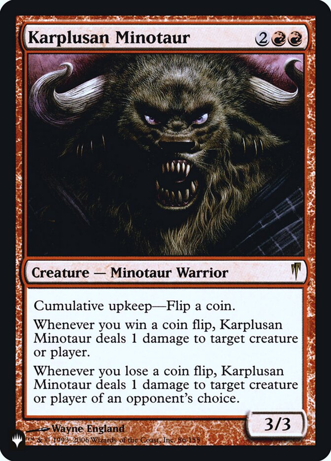 Karplusan Minotaur [Secret Lair: Heads I Win, Tails You Lose] | Game Grid - Logan