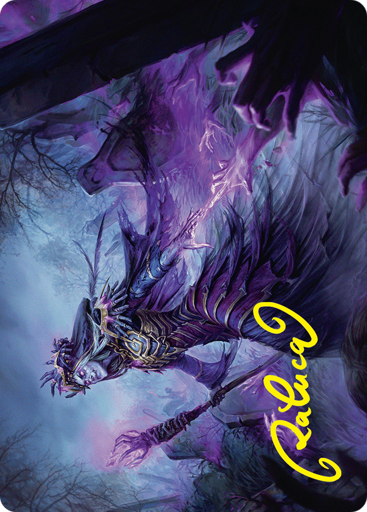 Zul Ashur, Lich Lord Art Card (10/54) (Gold-Stamped Signature) [Foundations Art Series] | Game Grid - Logan