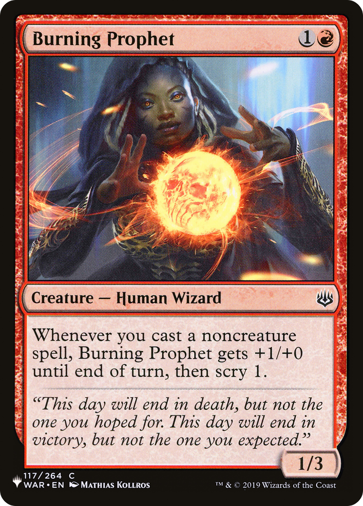 Burning Prophet [The List Reprints] | Game Grid - Logan