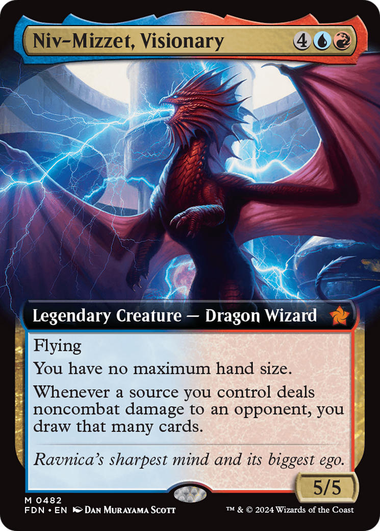 Niv-Mizzet, Visionary (Extended Art) [Foundations] | Game Grid - Logan