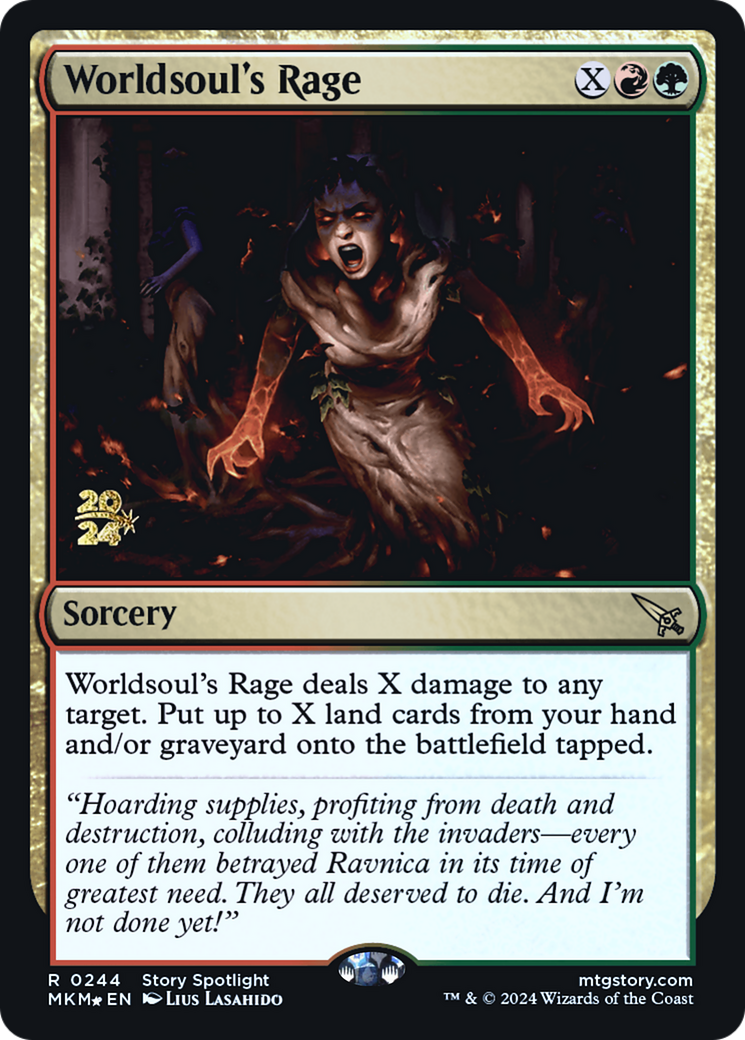 Worldsoul's Rage [Murders at Karlov Manor Prerelease Promos] | Game Grid - Logan