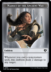 Narset of the Ancient Way Emblem // Wizard Double-Sided Token [Commander Masters Tokens] | Game Grid - Logan