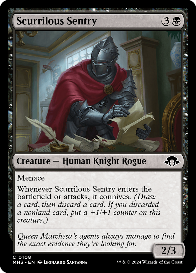 Scurrilous Sentry [Modern Horizons 3] | Game Grid - Logan