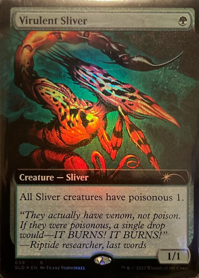 Virulent Sliver (Extended Art) [Secret Lair Drop Promos] | Game Grid - Logan