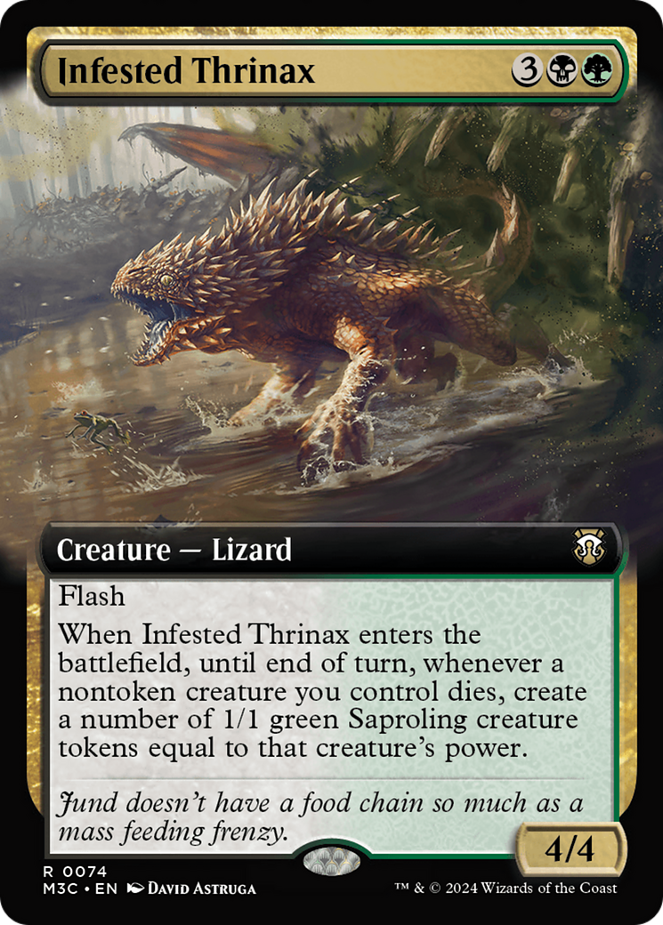 Infested Thrinax (Extended Art) (Ripple Foil) [Modern Horizons 3 Commander] | Game Grid - Logan