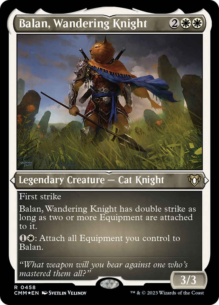 Balan, Wandering Knight (Foil Etched) [Commander Masters] | Game Grid - Logan