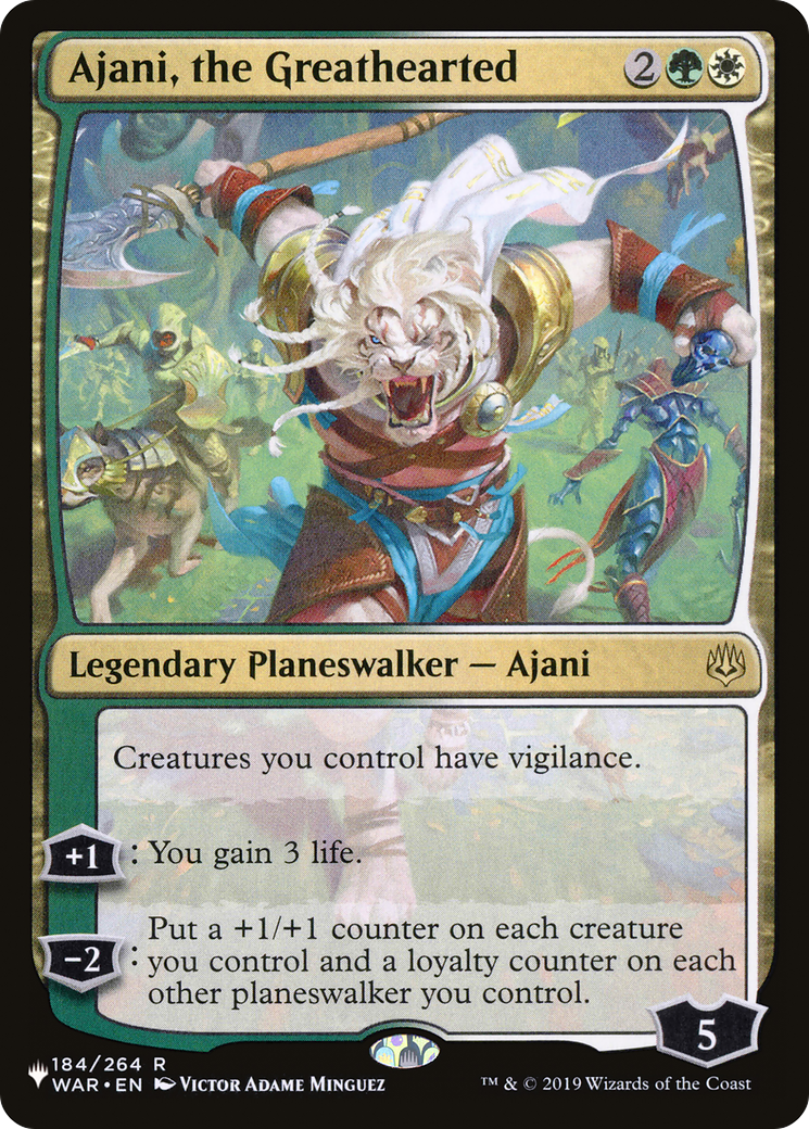 Ajani, the Greathearted [The List Reprints] | Game Grid - Logan