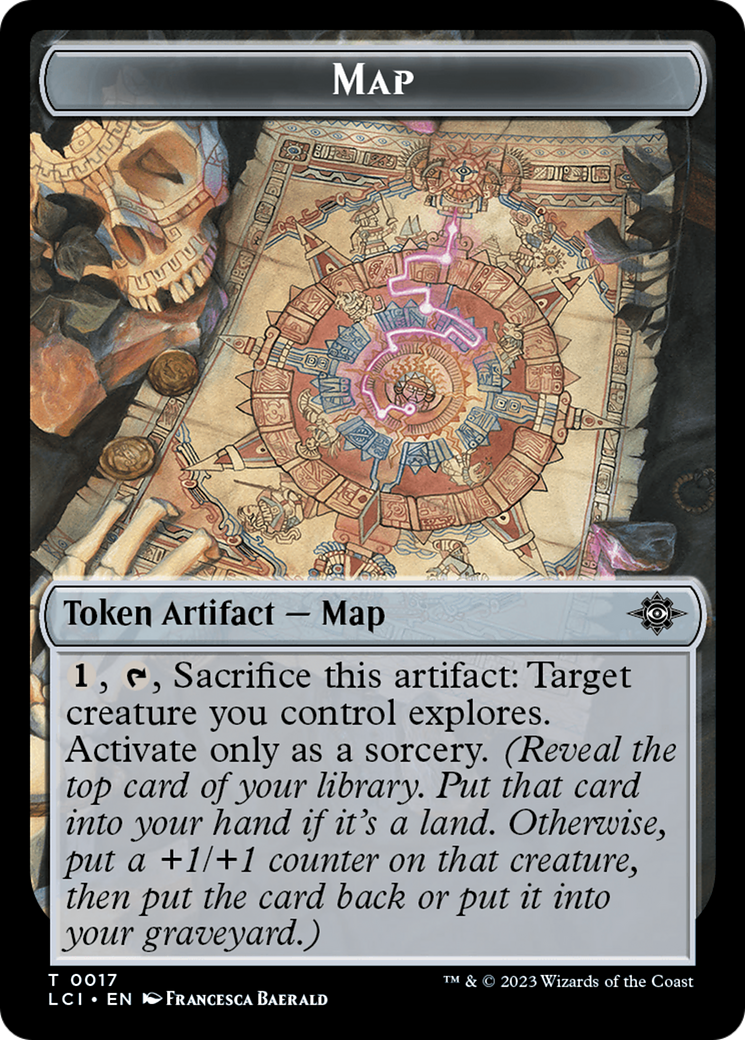 Map // Dinosaur (0009) Double-Sided Token [The Lost Caverns of Ixalan Tokens] | Game Grid - Logan