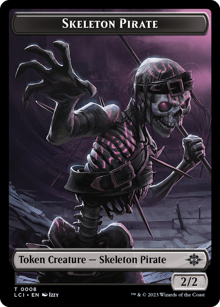 Vampire // Skeleton Pirate Double-Sided Token [The Lost Caverns of Ixalan Tokens] | Game Grid - Logan