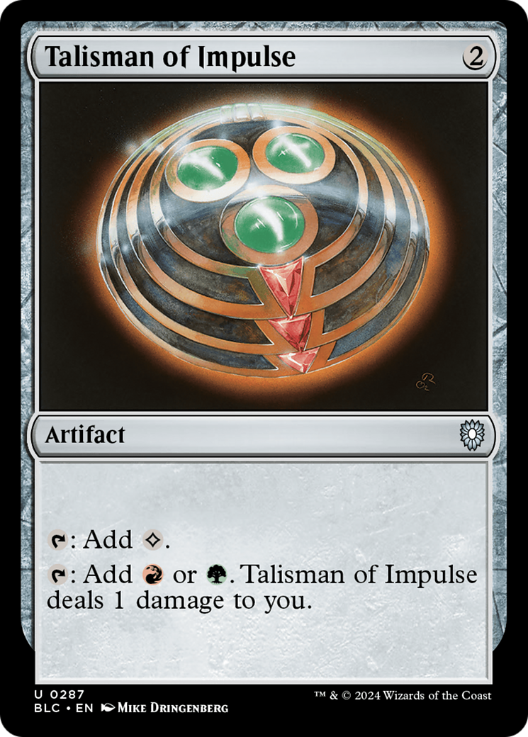 Talisman of Impulse [Bloomburrow Commander] | Game Grid - Logan